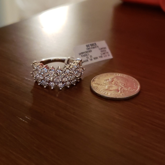 Diamond Mirage Ring sz 7 - Picture 5 of 8